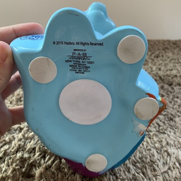 My Little Pony Rainbow Dash Pegasus 9.5" Ceramic Coin Piggy Bank w Plug MLP - Picture 7 of 7